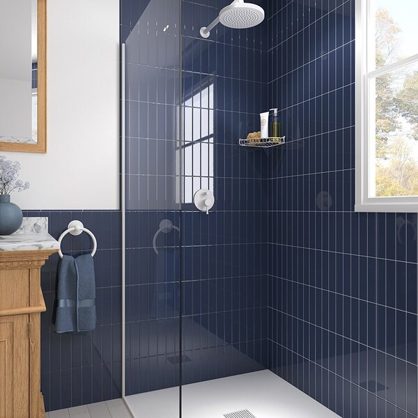 Arte 1.97 In. X 7.87 In. Glossy Blue Ceramic Subway Wall And Floor Tile 5.38 Sq. Ft./case, 50PK